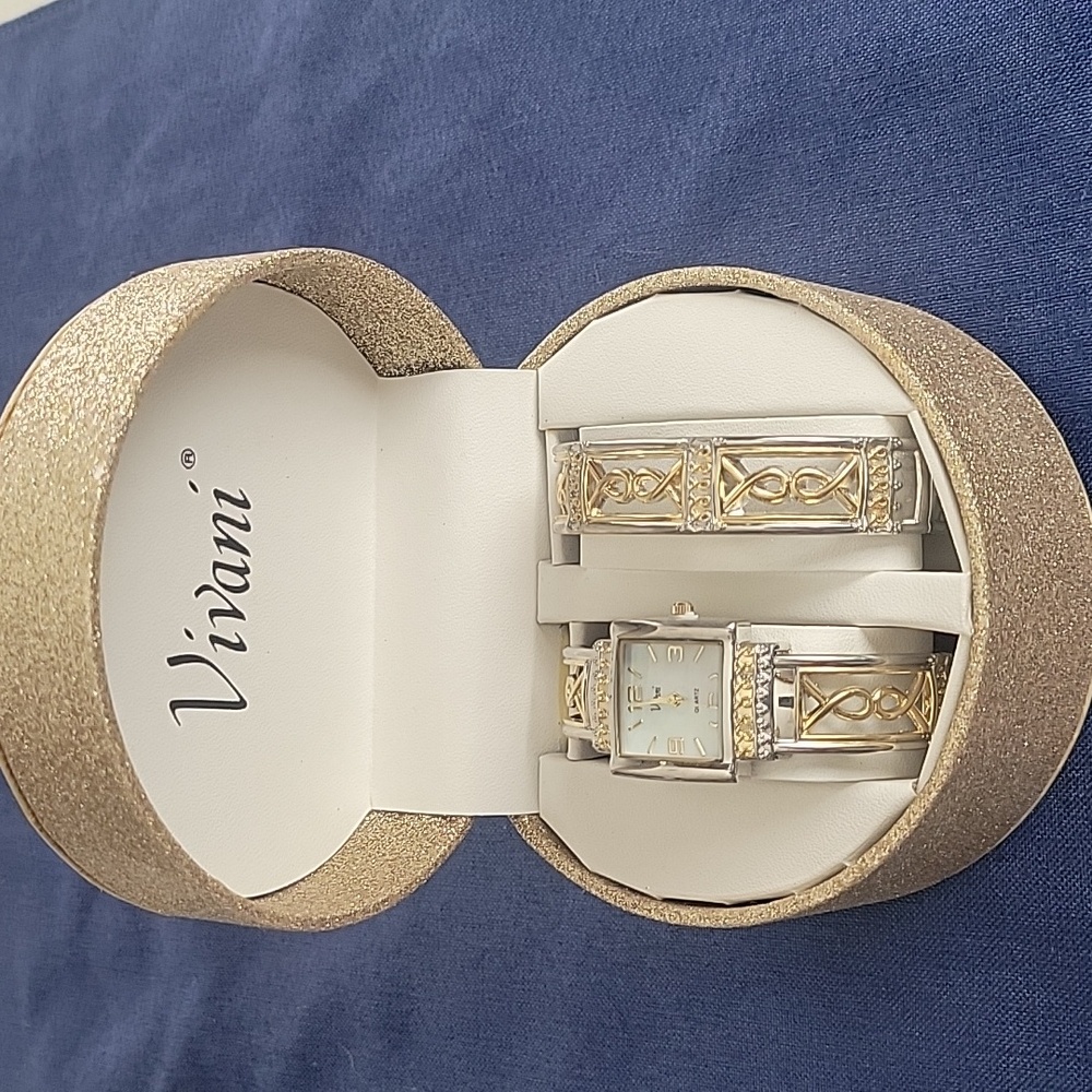 Vivani watch and bracelet set